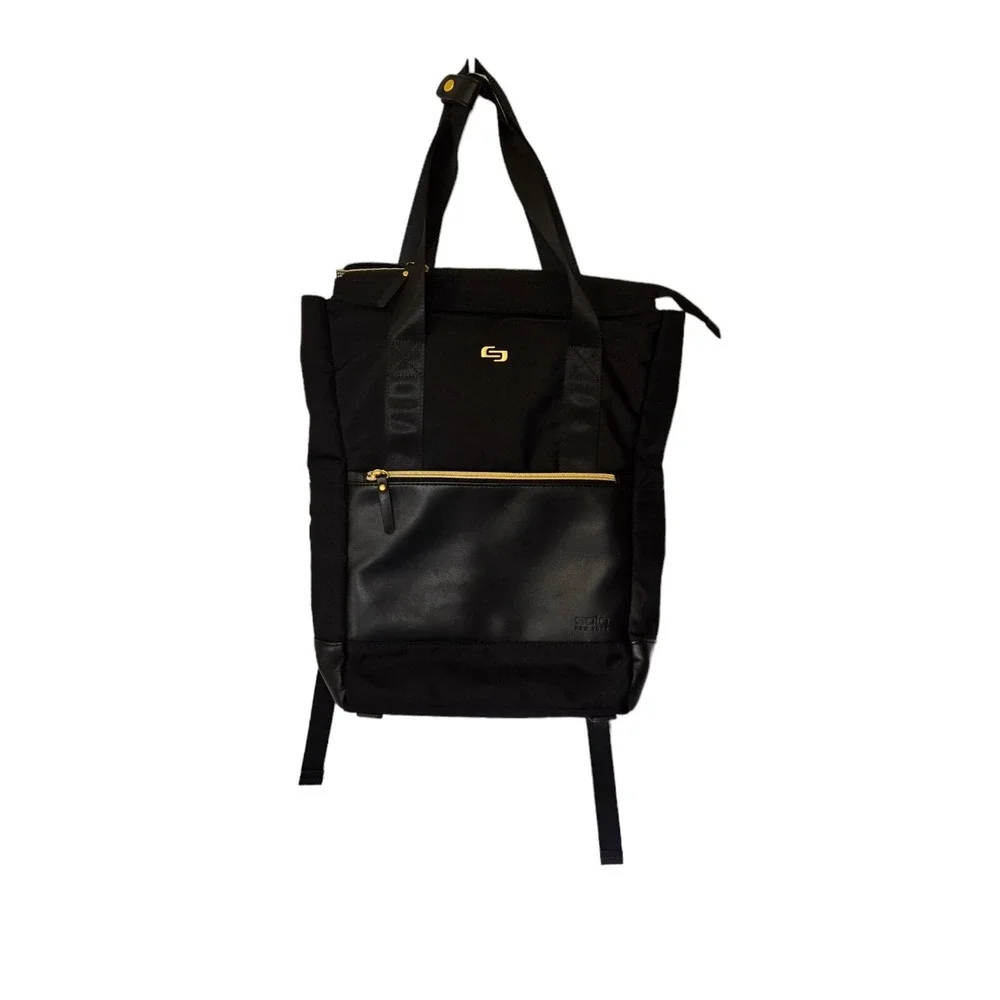 Solo New York Parker Hybrid Tote  Laptop Black Backpack 15.6